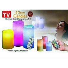 Luma Candles - Trois Bougies à LED sans Flammes en Résine Résistantes aux Intempéries pour L’intérieur et L’extérieur avec Minuterie et Télécommande et Changement de Couleur au meilleur prix au Maroc