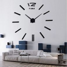 Grande Horloge Murale Design 3D- Noir au meilleur prix au Maroc