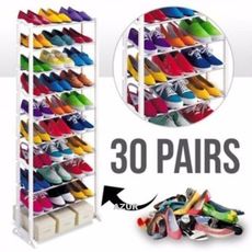 Meuble Rangement Chaussures 30 Paires / 10 Étages au meilleur prix au Maroc