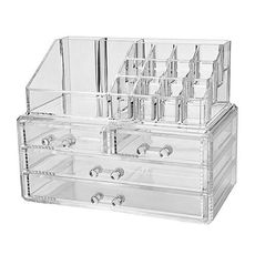 Boîte de rangement pour bijoux et cosmétiques de haute qualité -  Organisateur Boîte De Rangement Cas Cosmétique Bijoux 4 Tiroirs Cas Titulaire Maquillage au meilleur prix au Maroc