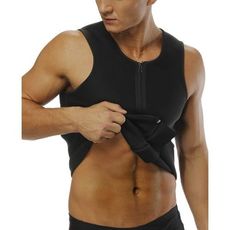 Shaper Homme Sport Fitness Gilet de Sudation Minceur Débardeur Néoprène Hot Top Fermeture À Glissière au meilleur prix au Maroc