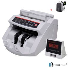 Compteuse De Billets Valorisatrice UV/MG Détection Des Faux Billets Avec LED Affichage UV/MG 2108 + sac a  dos anti-vol Gris au meilleur prix au Maroc
