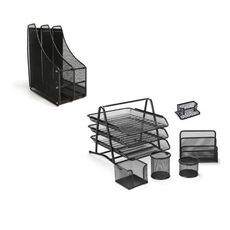 Ensemble Bureau Metallique de 7pcs- Metal Mesh 7-Piece Office Desk au meilleur prix au Maroc