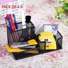 PACK DE 4 PORTE ACCESSOIRES BUREAU METAL OF au meilleur prix au Maroc