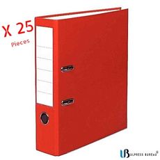 Pack de 25 Classeurs  A4 2 Anneaux  32 cm x 28 cm dos 08 cm  Sans Perfo - Rouge au meilleur prix au Maroc