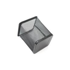 Pot a crayon - porte stylo mini carré métal Noir au meilleur prix au Maroc