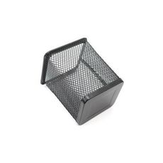 Lot de 4 Pots a crayon - porte stylo mini carré métal Noir au meilleur prix au Maroc