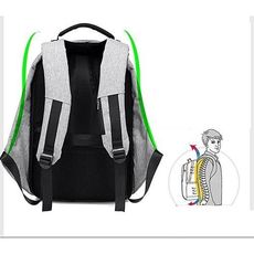 Sac à dos Anti Vol - Avec Port USB Pour PowerBank Multifonctions (à port USB) Gris au meilleur prix au Maroc