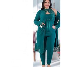 Jenika Pyjama de Nuit 3 pièce - Vert Foncé au meilleur prix au Maroc
