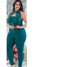 Jenika Pyjama de Nuit 3 pièce - Vert Foncé au meilleur prix au Maroc