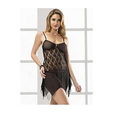 Primoda Chemise De Nuit + String - Noir au meilleur prix au Maroc