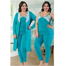 Jenika Pyjama de Nuit 3 pièce - Bleu Ciel au meilleur prix au Maroc