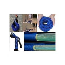 MAGIQUE HOUSE Tuyau Arrosage Extensible 30m + Pistolet à Eau 7 jets + Embouts Universels -Longueur 30 m / 100 ft - BLEU au meilleur prix au Maroc