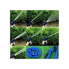 MAGIQUE HOUSE Tuyau Arrosage Extensible 30m + Pistolet à Eau 7 jets + Embouts Universels -Longueur 30 m / 100 ft - BLEU au meilleur prix au Maroc