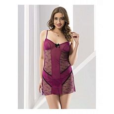 Primoda Chemise De Nuit + String - Mauve au meilleur prix au Maroc