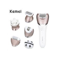 KEMEI 5 en 1 Épilateur Électrique Rasoir,massage et super brosse nettoyante full edition au meilleur prix au Maroc