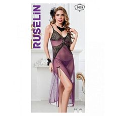 Chemise De Nuit + String- Violet au meilleur prix au Maroc