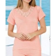 JENNIKA Ensemble Pyjama Femme Ete Pyjama de 2 pièce - Orange au meilleur prix au Maroc