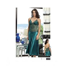 angel's story Chemise De Nuit 2pièce satin dentelle détaillée courte nuit matin ensemble - Vert Foncé au meilleur prix au Maroc
