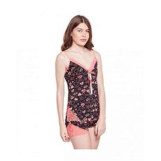 Ensemble Pyjama Short de Nuit 2 pièce - Noir Motif au meilleur prix au Maroc