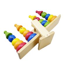 Blocs de forme géométrique en bois coloré au meilleur prix au Maroc