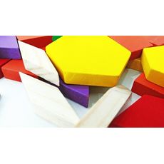 Tangrams Blocs en Bois Montessori Puzzles 130 Pièces au meilleur prix au Maroc