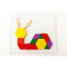 Tangrams Blocs en Bois Montessori Puzzles 130 Pièces au meilleur prix au Maroc
