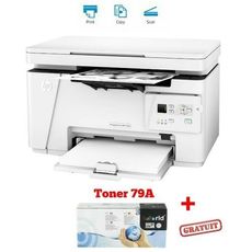 imprimante LaserJet M26A Multifonction - Noir ( Scan/copie/print ) + Toner 79A Compatible GRATUIT au meilleur prix au Maroc