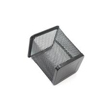 Pot a crayon - porte stylo mini carré métal Noir au meilleur prix au Maroc