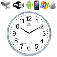 Horloge Ronde caméra espion Wifi Point to point Android iPhone iPad Full HD & Détection de mouvement IP au meilleur prix au Maroc