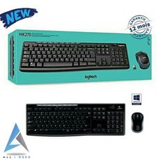 Ensemble Clavier & souris sans fil - Noir - AZERTY au meilleur prix au Maroc