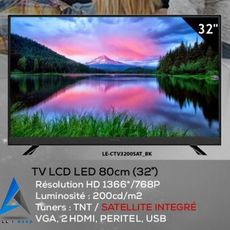 LEADER 32" LCD LED FULL HD TNT SATELLITE INTEGRE VGA 2XHDMI PERITEL USB au meilleur prix au Maroc