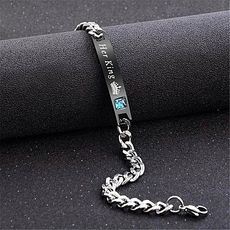 2 Bracelets Couple amoureux King & Queen en Acier Inoxydable au meilleur prix au Maroc