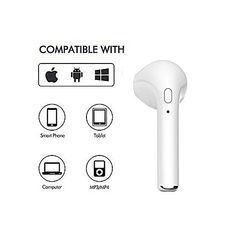 Écouteurs sans fil Bluetooth i8 Compatible Android Apple et Windows Phone - Blanc au meilleur prix au Maroc