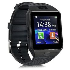 Smart Montre smart watch connectée Bluetooth & écran tactile & carte SIM - Noir au meilleur prix au Maroc
