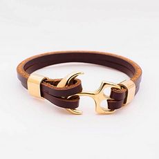 Rêve Diamant Bracelet Ghibli 100% Cuir à motif 100% Acier Doré - Marron + Boite Cadeau au meilleur prix au Maroc