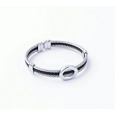 Rêve diamant Bracelet 100% Acier Noir-Argenté à motif Rond + Boite cadeau au meilleur prix au Maroc