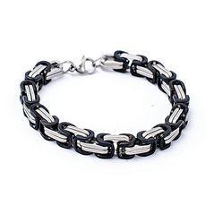 Rêve diamant Gourmette 100% Acier Top Style Noir-Argenté + Boite Cadeau au meilleur prix au Maroc