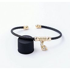 Rêve diamant Bracelet Love en Acier Inoxydable - Noir & Doré + Boite Cadeau au meilleur prix au Maroc