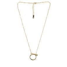 Rêve diamant Collier + Pendentif forme Bague Juste un Clou - Doré au meilleur prix au Maroc