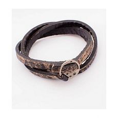 Diamant D'or Bracelet Peace & Love 100% Cuir - Tabac au meilleur prix au Maroc