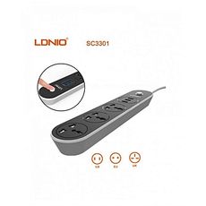 LDNIO Prise Mural 1.6M Originales sc3301multiprise Parafoudre Protection + 3Usb 3.1A au meilleur prix au Maroc
