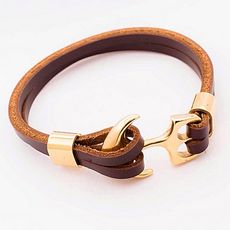 Rêve Diamant Bracelet Ghibli 100% Cuir à motif 100% Acier Doré - Marron + Boite Cadeau au meilleur prix au Maroc