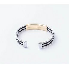 Rêve diamant Bracelet Dafni 100% Acier Noir-Doré + Boite cadeau au meilleur prix au Maroc