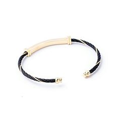 Rêve diamant Bracelet JH 100% en Acier Noir-Doré + Boite Cadeau au meilleur prix au Maroc