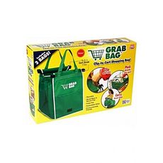 GRAB BAG Sac de Courses, Réutilisables, Spécial Caddie + Un Autre Gratuit (x2) au meilleur prix au Maroc