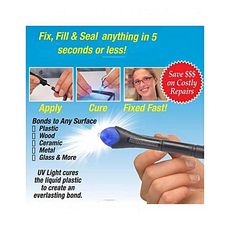 As Seen On TV Stylo 5 Second Fix Bonding Compound De Réparation Avec Lumière UV Et La Colle De Plastique Liquide Super Puissante au meilleur prix au Maroc