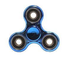 Hand Spinner Fidget Spinner Chromé - Bleu au meilleur prix au Maroc