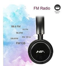 NIA Casque Bluetooth Q1 avec Microphone Radio FM support Micro SD / Auxiliaire - Noir au meilleur prix au Maroc