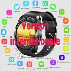 Watch V8 Noir version internationale Intelligente au meilleur prix au Maroc